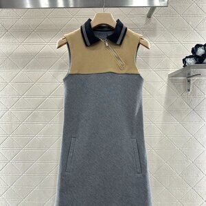 Miu Miu♥ New Arrival Asymmetrical Collar Vest Dress